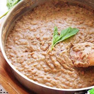 Tray of Refried Beans